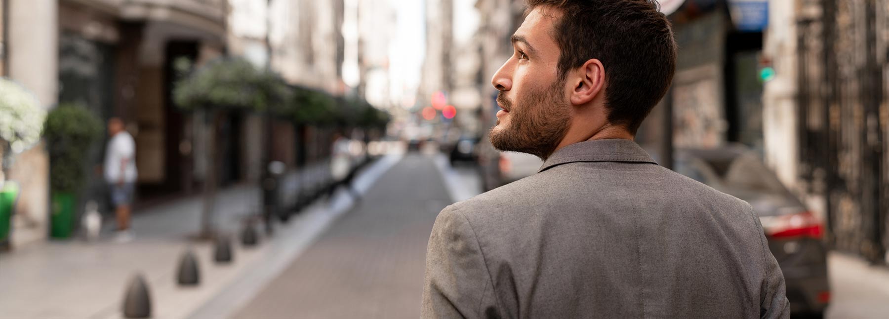 man walking on the street 