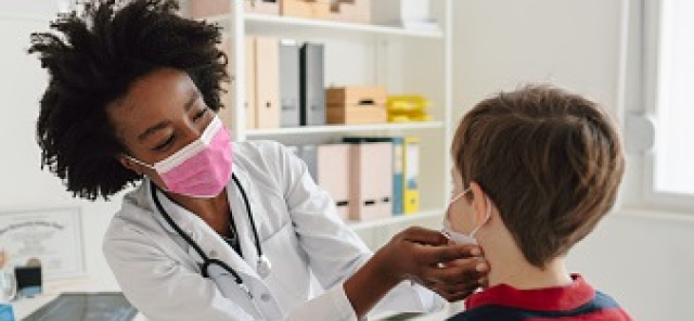 Child at the doctors office